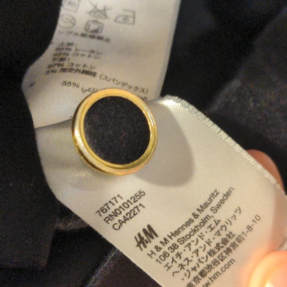 H&M Tan and Black Fitted Mini Dress Size 12 - Picture 5 of 8